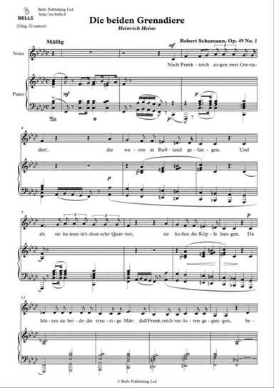 Die beiden Grenadiere, Op. 49 No. 1 (F minor)
