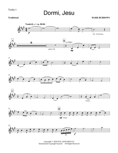 Dormi, Jesu - Violin
