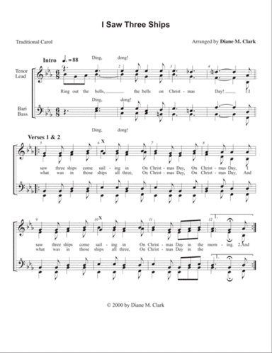 I Saw Three Ships (SSAA) (CHORAL PRICING)