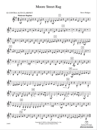 Moore Street Rag: (wp) E-flat Contrabass Clarinet