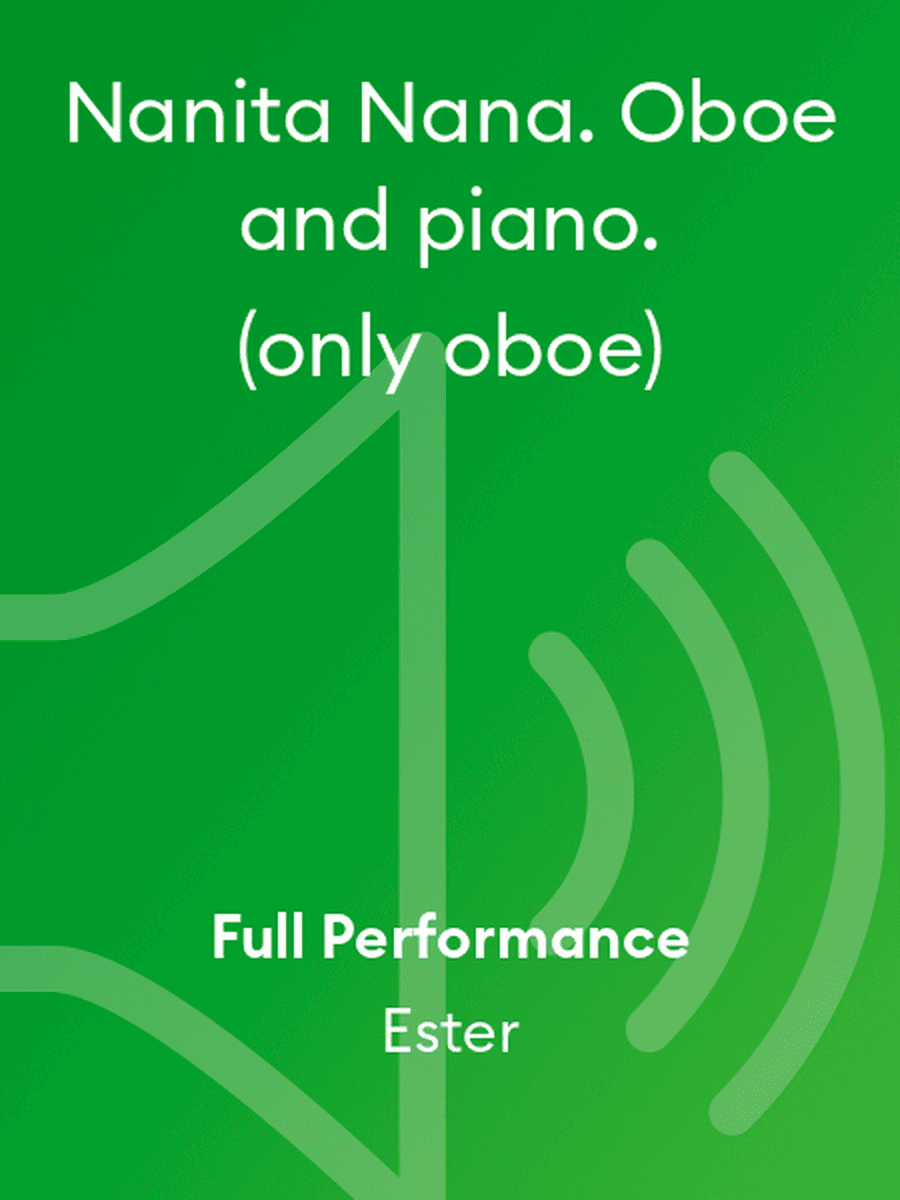 Nanita Nana. Oboe and piano. (only oboe)