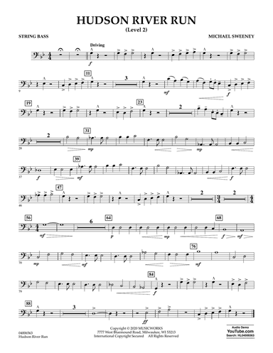 Hudson River Run - String Bass (Level 2)