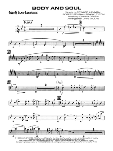 Body and Soul: 2nd E-flat Alto Saxophone