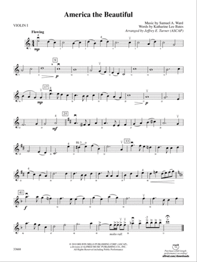 America the Beautiful: 1st Violin