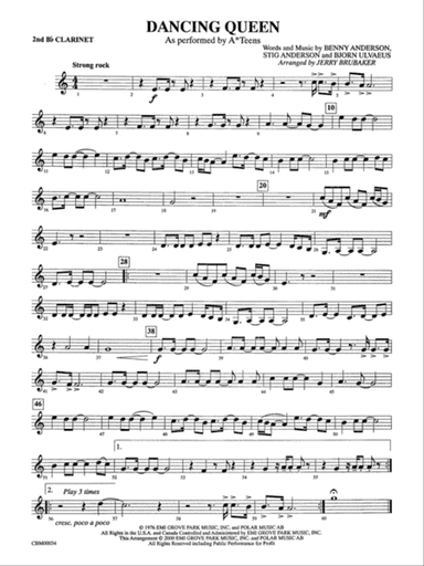Dancing Queen: 2nd B-flat Clarinet