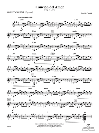 Canción del Amor: Guitar