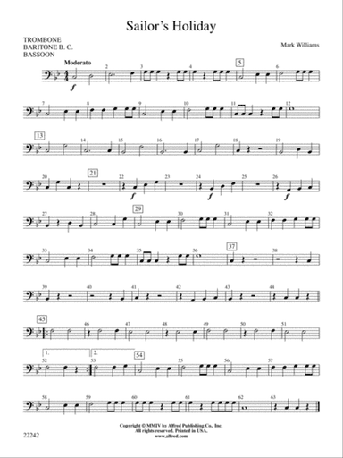 Sailor's Holiday: 1st Trombone