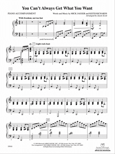 You Can't Always Get What You Want: Piano Accompaniment