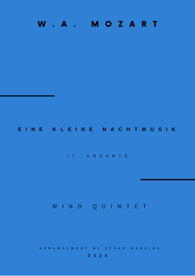 Eine Kleine Nachtmusik (2 mov.) - Wind Quintet (Full Score and Parts)