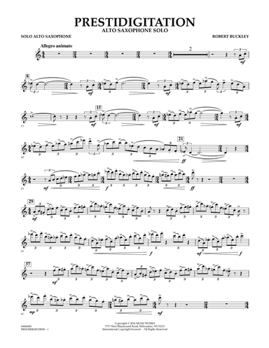 Prestidigitation (Alto Saxophone Solo with Band) - Eb Alto Saxophone Solo