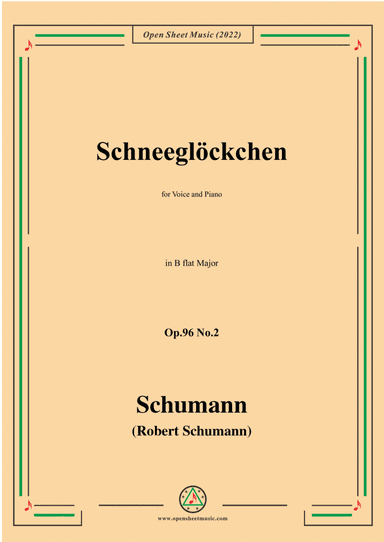 Schumann-Schneeglockchen,Op.96 No.2,in B flat Major