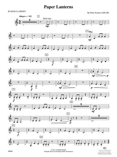 Paper Lanterns: B-flat Bass Clarinet