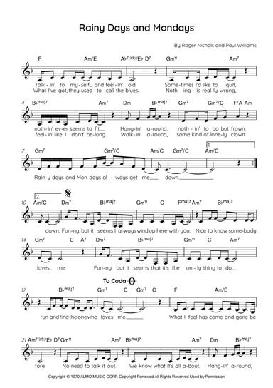 Rainy Days And Mondays