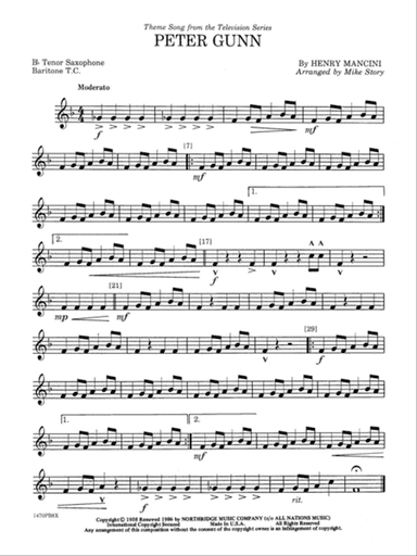 Peter Gunn: B-flat Tenor Saxophone