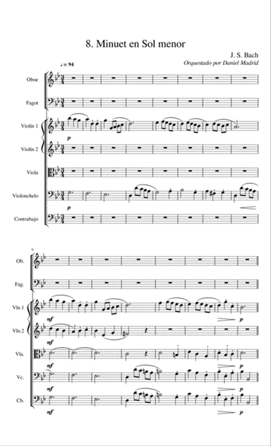 Minuet in G minor from the Note-Book of Anna Magdalene Bach