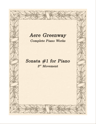 Piano Sonata - 3rd Movement