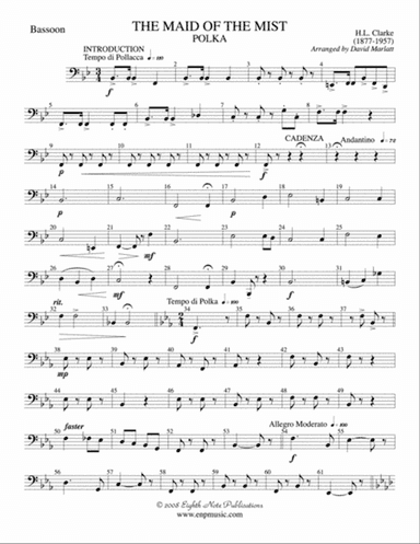 The Maid of the Mist (Solo Cornet and Concert Band): Bassoon