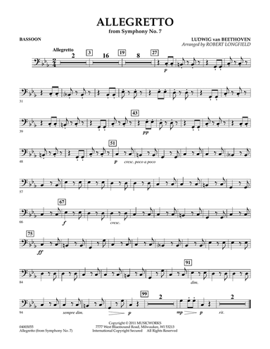 Allegretto (from Symphony No. 7) - Bassoon