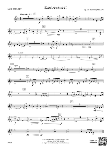 Exuberance!: 3rd B-flat Trumpet