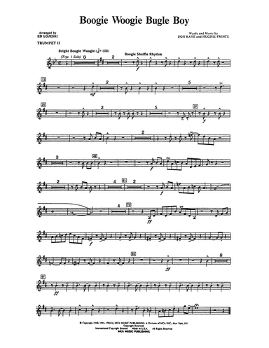 Boogie Woogie Bugle Boy - Trumpet 2 in Bb