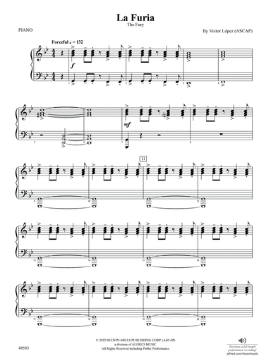 La Furia: Piano Accompaniment
