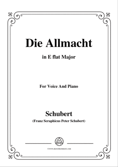 Schubert-Die Allmacht,Op.79 No.2,in E flat Major,for Voice&Piano