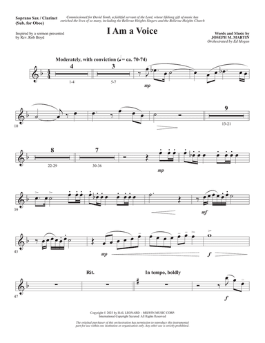 I Am A Voice - Soprano Sax