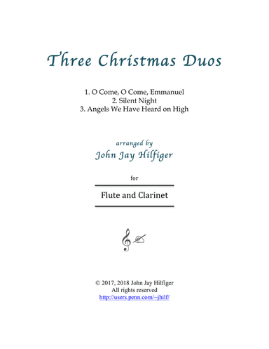 Three Christmas Duos for Flute and Clarinet