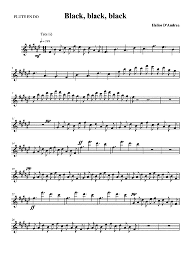Black Black Black flute part