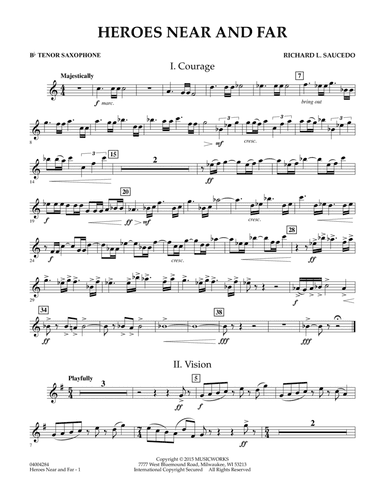 Heroes Near and Far - Bb Tenor Saxophone