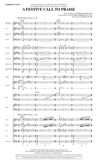 A Festive Call to Praise - Score