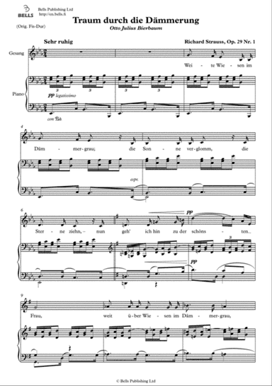 Traum durch die Dammerung, Op. 29 No. 1 (E-flat Major)