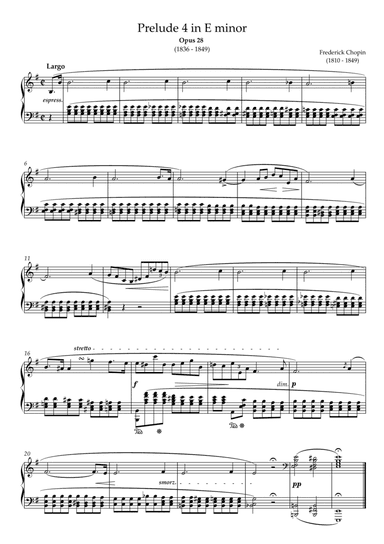 Prelude 4 in E minor Opus 28