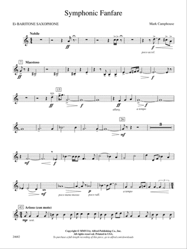 Symphonic Fanfare: E-flat Baritone Saxophone