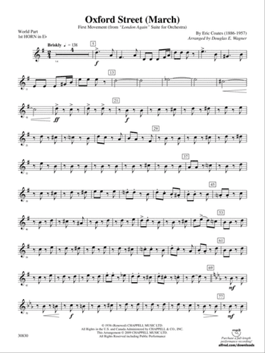 Oxford Street (March): (wp) 1st Horn in E-flat