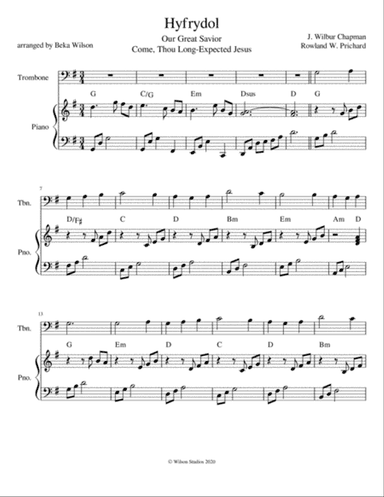 Our Great Savior--trombone solo