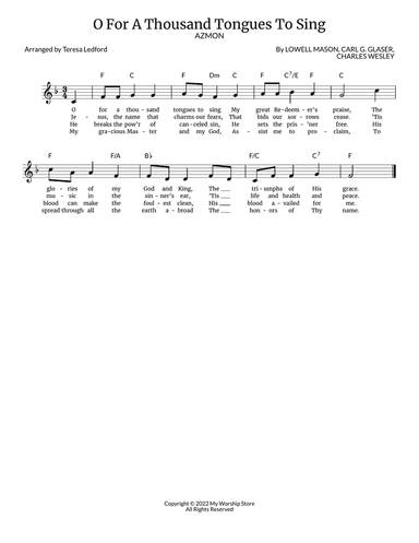 O For A Thousand Tongues To Sing