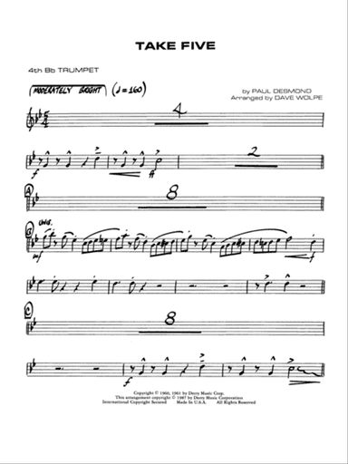 Take Five: 4th B-flat Trumpet
