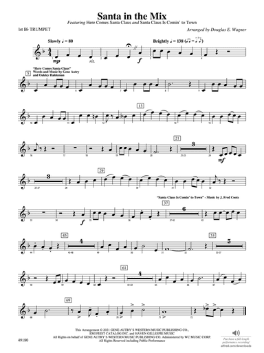 Santa in the Mix: 1st B-flat Trumpet