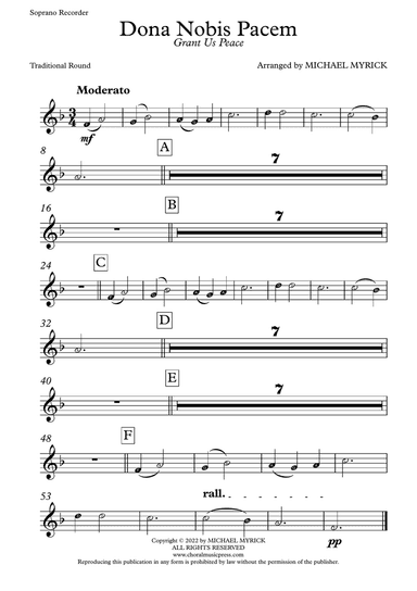 Dona Nobis Pacem (Orff Ensemble)