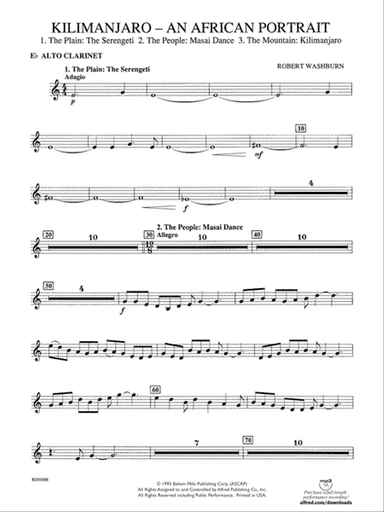 Kilimanjaro: An African Portrait: E-flat Alto Clarinet