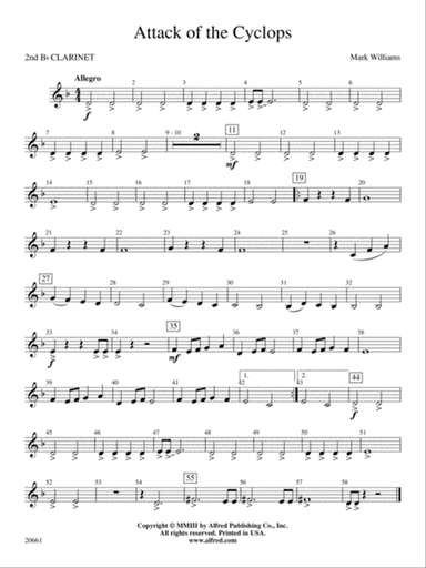 Attack of the Cyclops: 2nd B-flat Clarinet