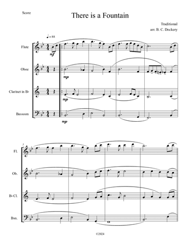 There is a Fountain (Woodwind Quartet)