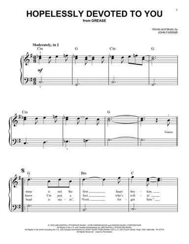 Hopelessly Devoted To You (from Grease)