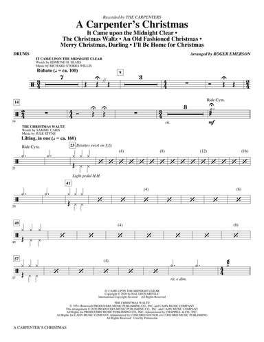 A Carpenter's Christmas (arr. Roger Emerson) - Drums
