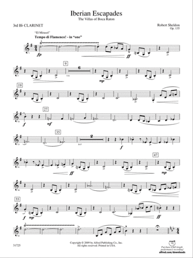 Iberian Escapades: 3rd B-flat Clarinet