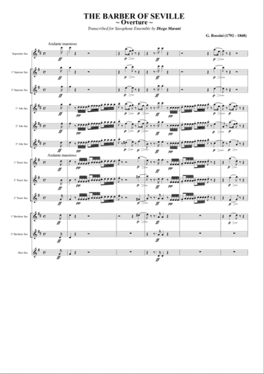 Overture from "The Barber of Seville" for Saxophone Ensemble