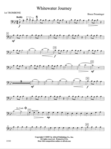 White Water Journey: 1st Trombone