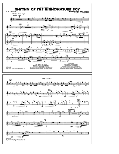Rhythm of the Night / Nature Boy (from Moulin Rouge) - 1st Bb Trumpet