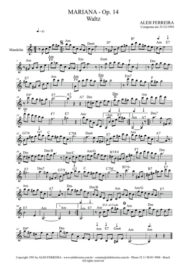 Mariana, Op. 14